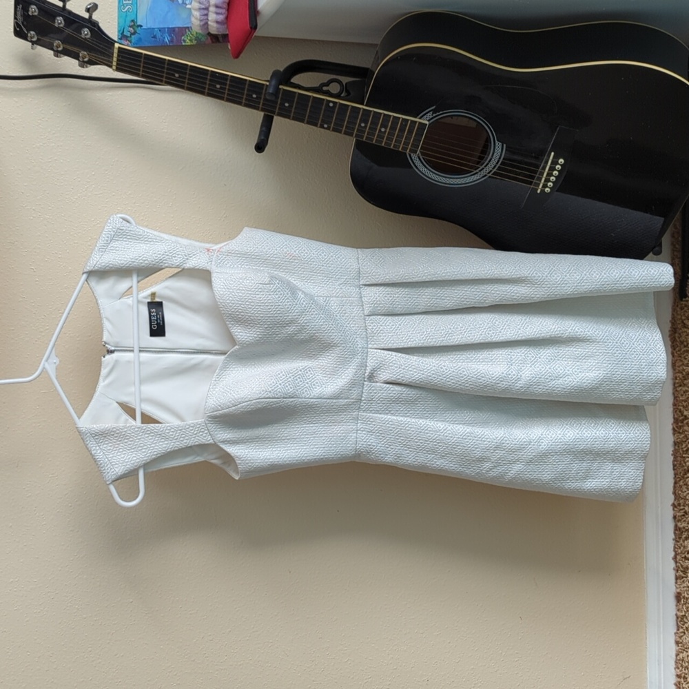 Guess Shiny White Dress, Sleeveless